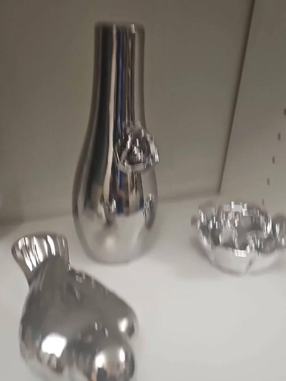 Silver Ceramic Bud Vase 8